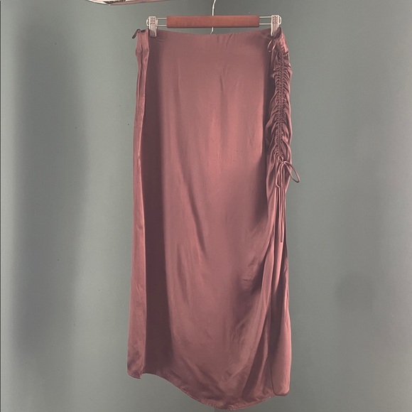 Zara Dresses & Skirts - Zara Satin Dress in earth tone Dusty Rose